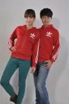 2012 adidas firebird hommes and femmes hoodie big logo red blance